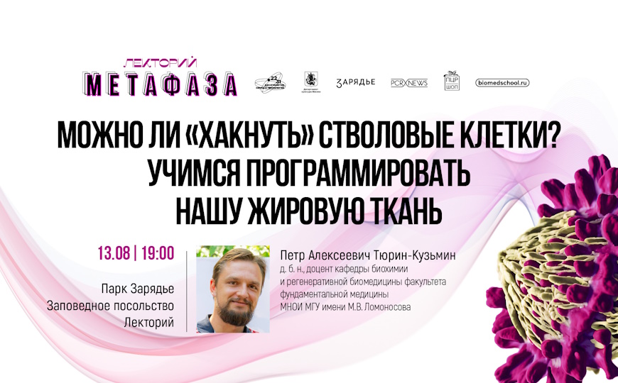 Лекция Петра Тюрина-Кузьмина «Можно ли "хакнуть" стволовые клетки? Учимся программировать нашу жировую ткань»